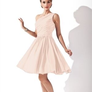 JJs House One-Shoulder Blushing Pink Dress